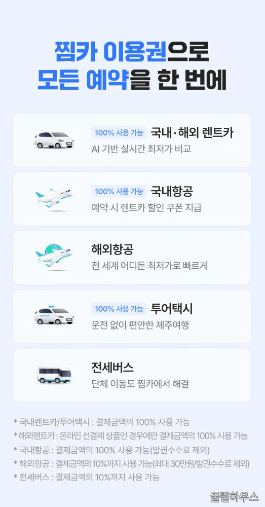 [1만원권] 전 세계 렌트카 항공 투어택시 만원 이용권 상세 이미지 2