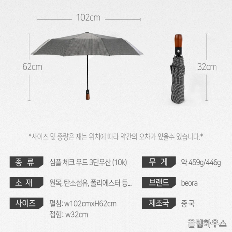 칠순답례품우산 돌잔치 결혼 팔순 선물 나무 손잡이 우산 각인가능 상세 이미지 10