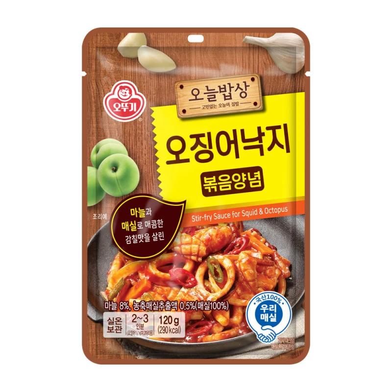오뚜기 오늘밥상 오징어낙지볶음양념 120g, 1개