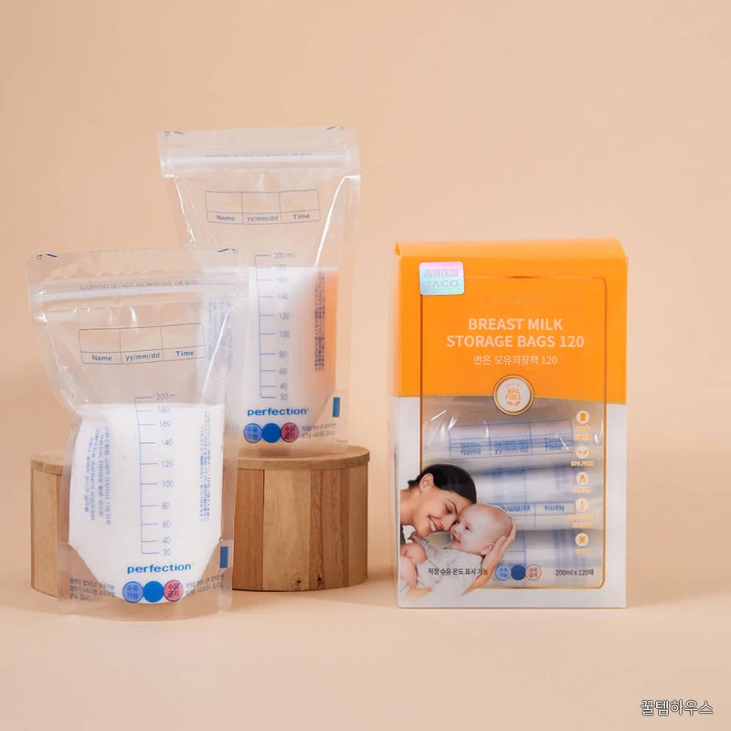 퍼펙션 초유저장팩 100ml 60매 국내생산 일회용 모유저장팩 상세 이미지 3