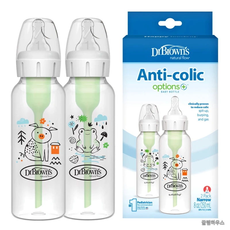오피셜 / PP 디자이너 젖병 내로우넥 250ml 2P, 1단계 젖꼭지포함 상세 이미지 3