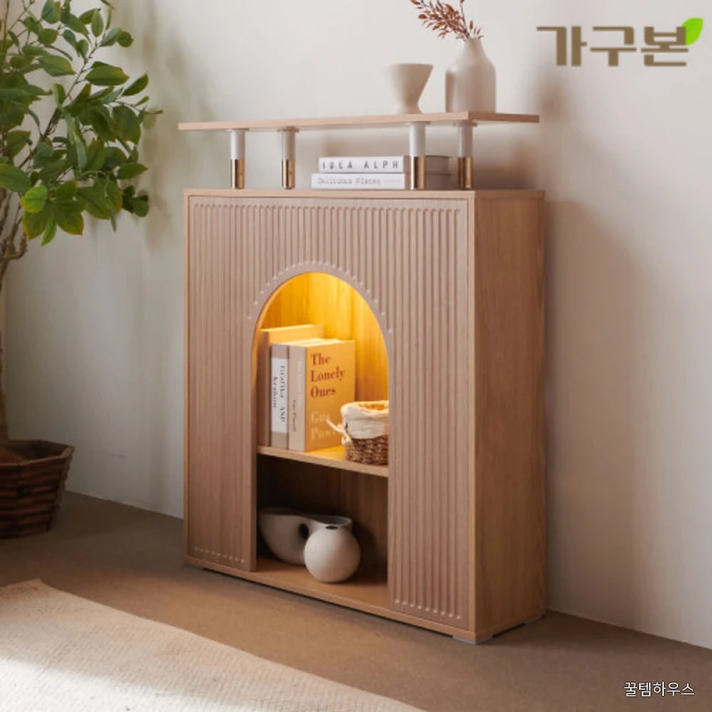 이본 인테리어벽난로 벽난로모형 선반 조명 상세 이미지 7