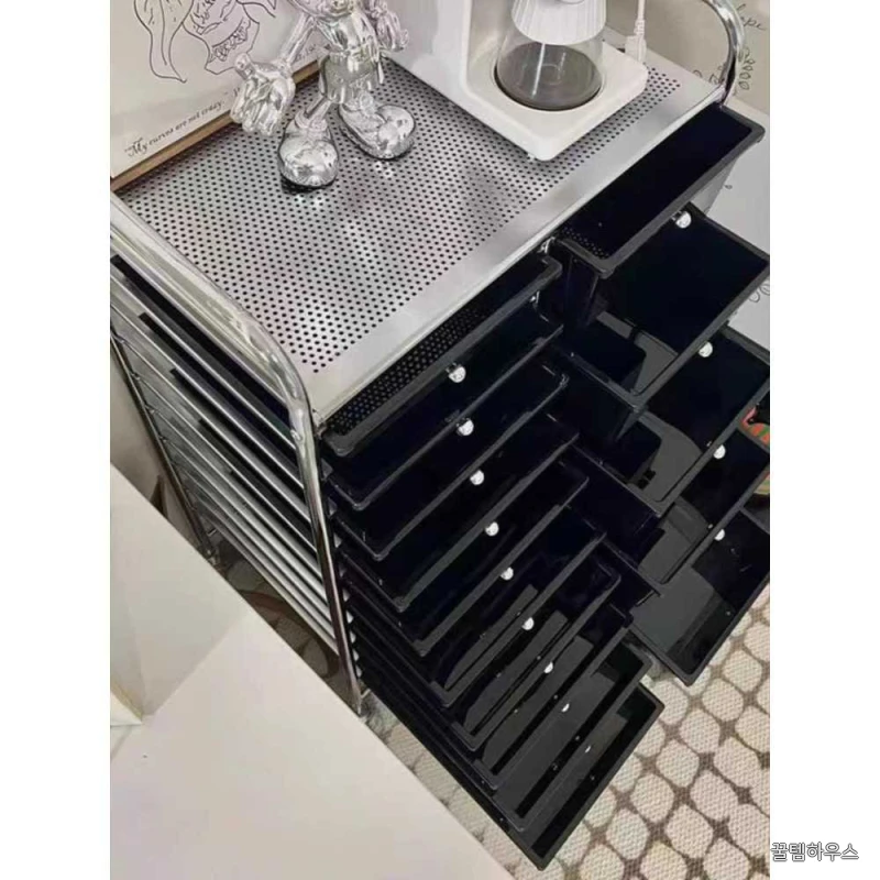 츄레이 미용실 이동식 네일샵 용품 보관 수납함 6단 상세 이미지 2