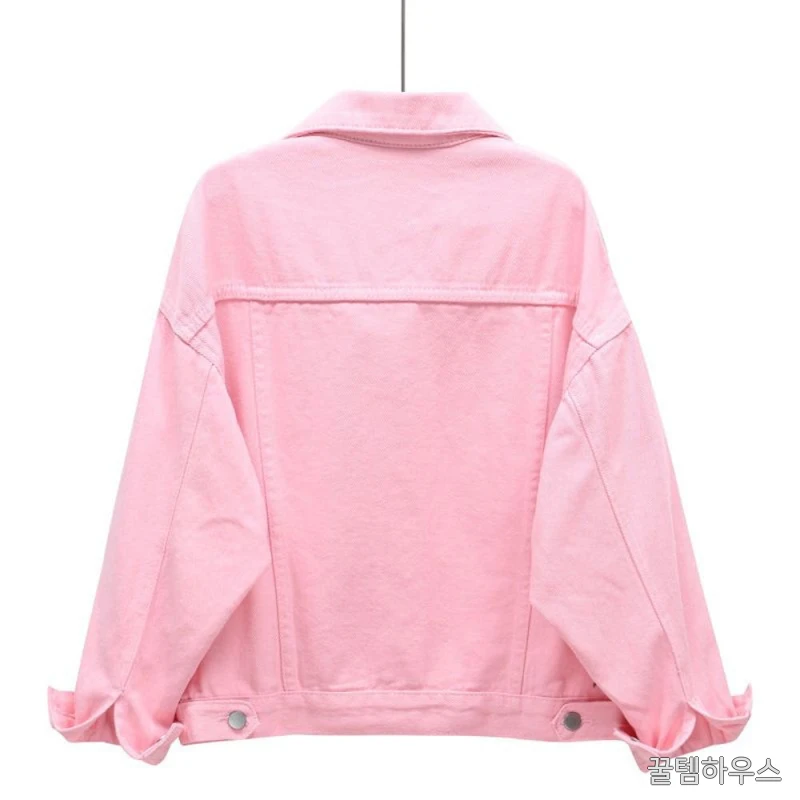 루즈핏 반팔 여성캐주얼자켓 오버핏 아우터 옐로우 바람막이 청자켓 간절기 린넨 재킷 여름 핑크 S 상세 이미지 5