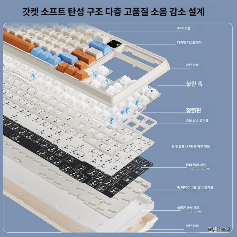 K99 무선 블루투스 기계식 커스텀 핫스왑 게이밍 스타씨 블루 상세 이미지 4
