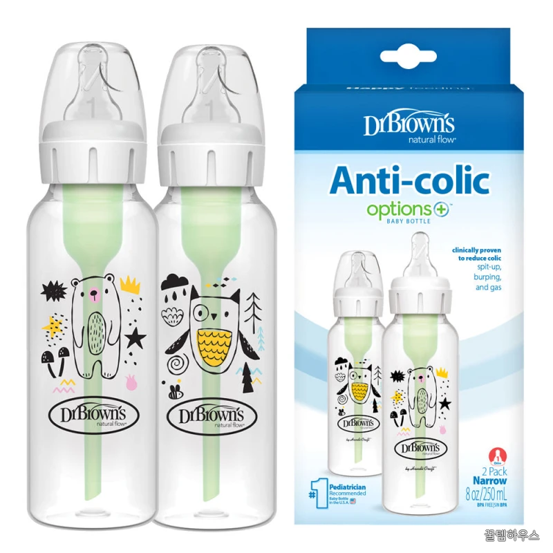 오피셜 / PP 디자이너 젖병 내로우넥 250ml 2P, 1단계 젖꼭지포함 상세 이미지 4