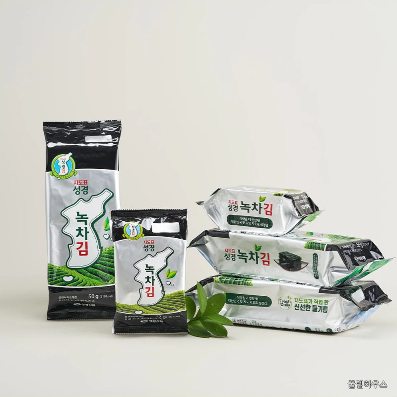 성경김 녹차 재래 식탁김 조미 도시락 맛있는 김 50g, 10개 상세 이미지 3