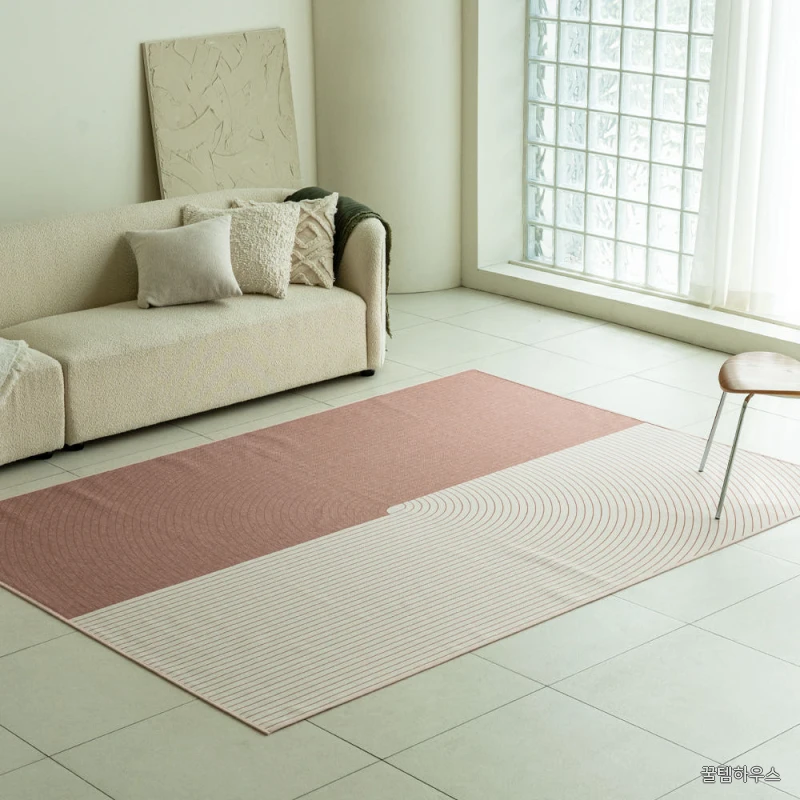 아치 라인 여름 러그 방수 카페트 더스티핑크, 200x270cm 상세 이미지 7