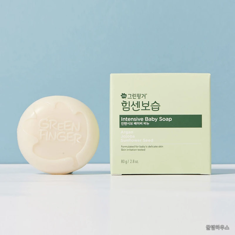 그린핑거 힘센보습 인텐시브 베이비 비누 블루베리 바닐라향 80g X 1EA / 유아비누,아기세안비누,아기목욕비누, 신생아 상세 이미지 5