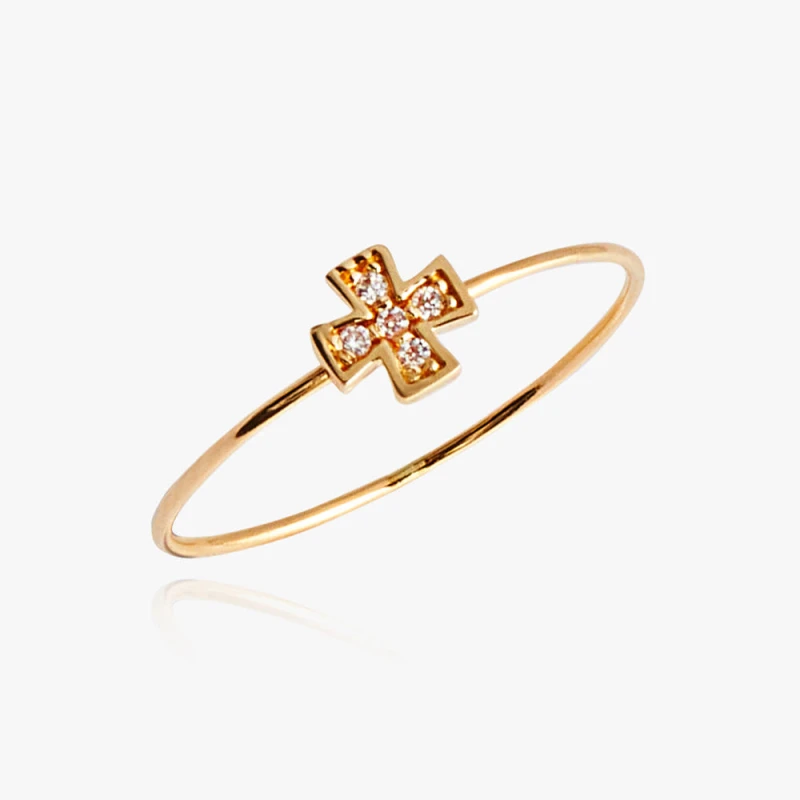 14K 크로스 미스 링