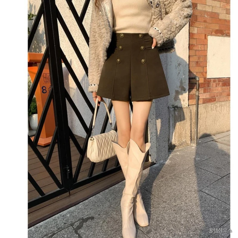 여성용 겨울 반바지 가을 여성 겨울용 반바지 가을용 따뜻한 반바지 상세 이미지 3
