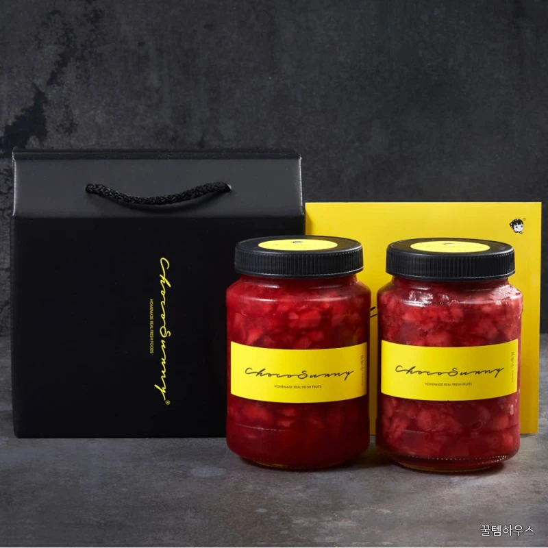 [딸기청+코코딸기청] 수제 과일청500g 2병 임산부수험생 간식 명절 차 선물세트 답례품 상세 이미지 2