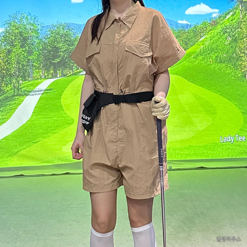 반팔점프수트 반바지점프수트 상세 이미지 3