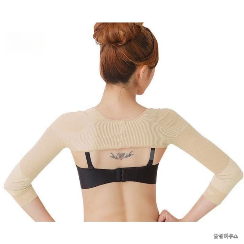 팔뚝살 소매토시 보정토시 팔날개살 보정속옷 바디쉐이퍼 여자 압박 인견 몸매보정 여성 뱃살 로즈 레드 M 상세 이미지 3