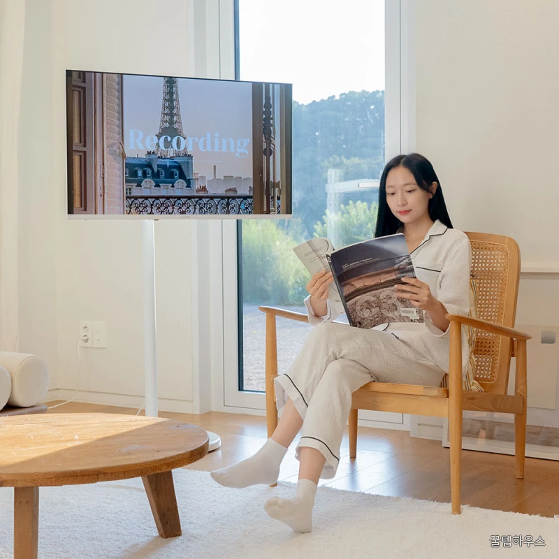 삼탠바이미 화이트에디션 스마트티비 이동식tv X1시리즈 셋트 101cm(40인치 TV), FHD QLED, 자가설치 상세 이미지 4