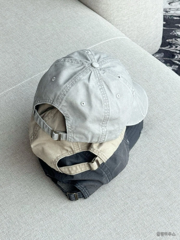 빈티지 워싱 데미지 볼캡 [4COLOR] 상세 이미지 6