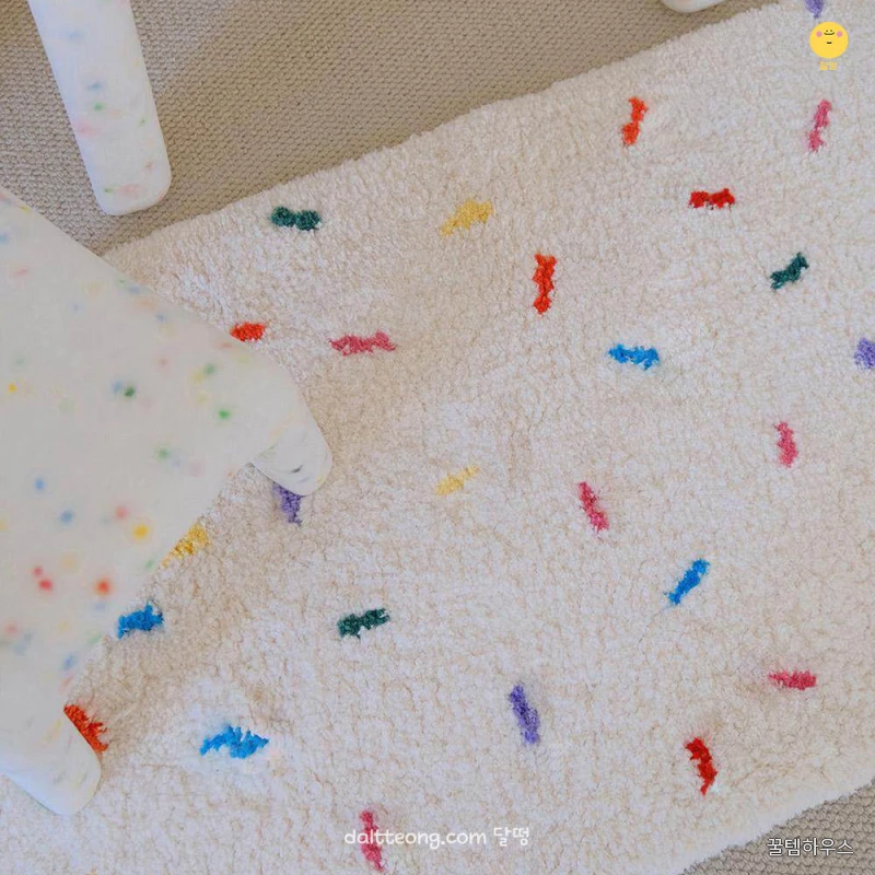 귀여운 팔레트 터프팅 구름형 러그 아이방 카페트 포인트 매트 상세 이미지 5