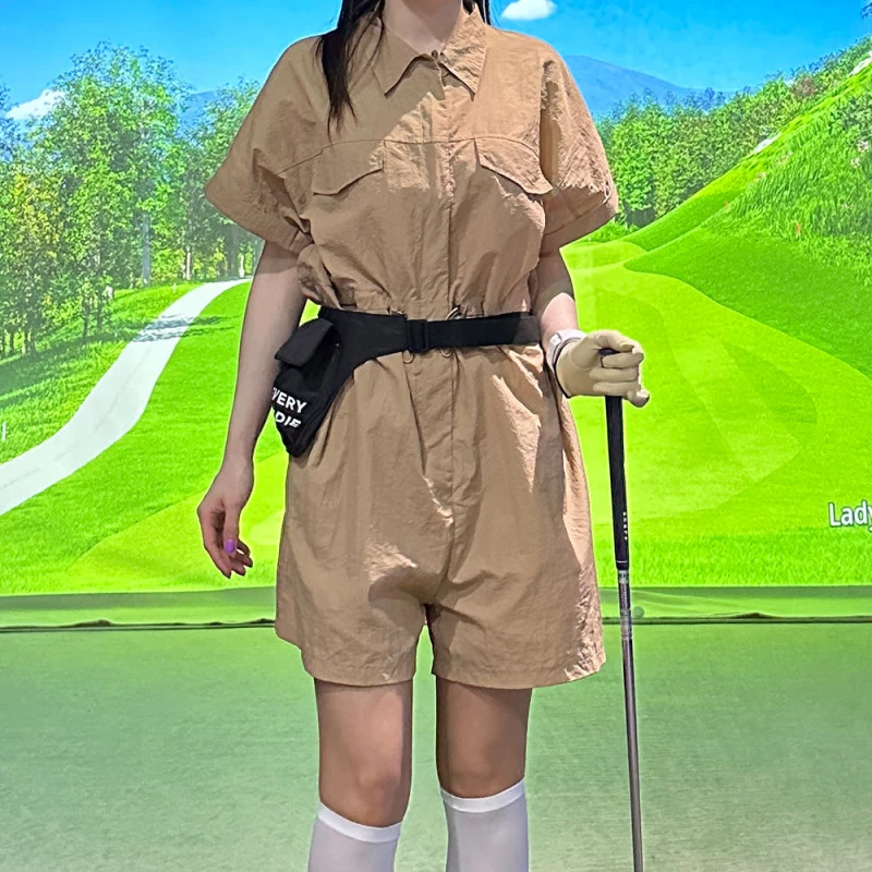 반팔점프수트 반바지점프수트