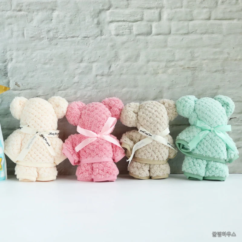고리 수건 곰 타올(소) 30x30 어린이집 생일 답례품 귀욤체크 상세 이미지 2
