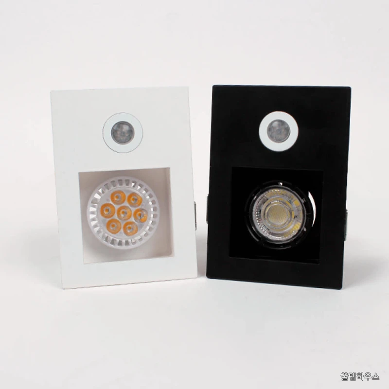 LED 매입 센서등 11.5cm(타공사이즈) MR16 사각 현관 센서조명 상세 이미지 2