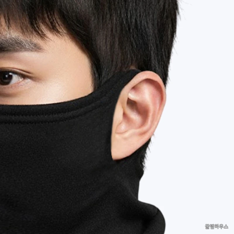 이어핏 겨울용 방한 기모 넥워머 목보호 페이스커버 귀걸이형 보온마스크 상세 이미지 7