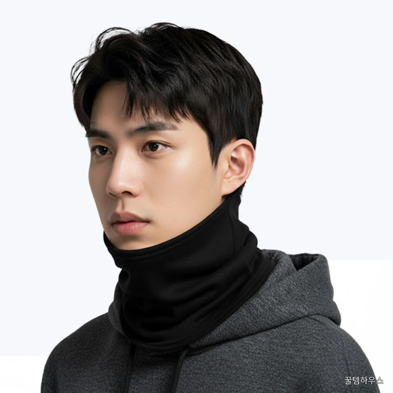 이어핏 겨울용 방한 기모 넥워머 목보호 페이스커버 귀걸이형 보온마스크 상세 이미지 4