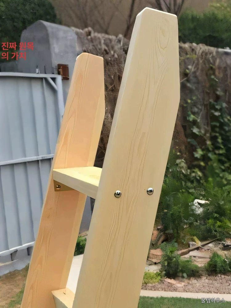 나무 이층침대 분리형 로프트 일자형 발판 수납 계단 다락방 기숙사 벙커베드 가구 상세 이미지 3