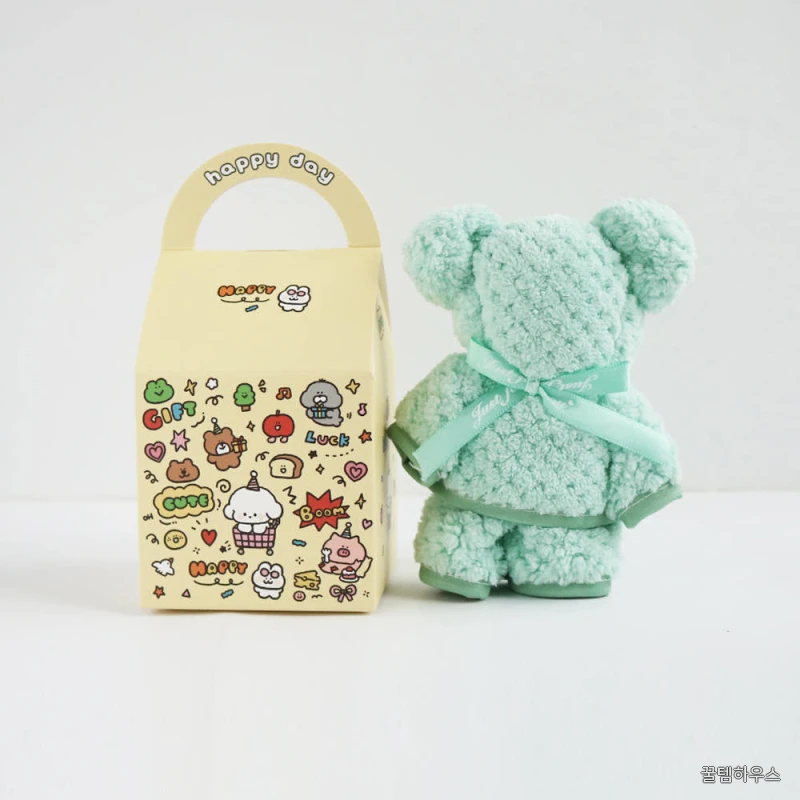 KC 곰모양 고리 수건(소) 답례품 어린이집 유치원 구디백 생일 개업 단체 선물 랜덤 상세 이미지 10