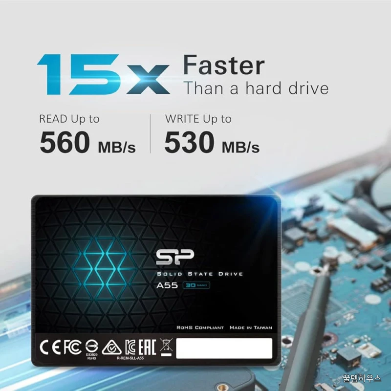 1TB SSD 3D NAND A55 SLC 캐시 성능 향상 SATA III 2.5 7mm(0.28 ) 내장 솔리드 스테이트 드라이브(SP001TBSS3A55S25) 상세 이미지 2