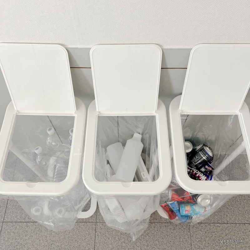 살림공간 재활용 분리수거함 3단 가정용 60L 상세 이미지 5