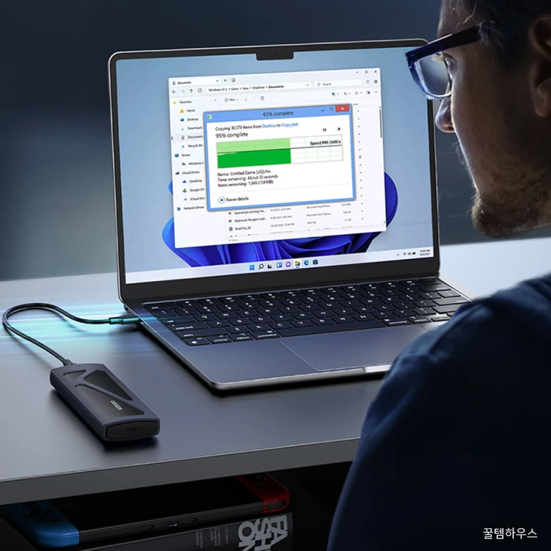 USB3.2 GEN2 10Gbps M.2 NVMe SSD 외장케이스 블랙, CM578 상세 이미지 2