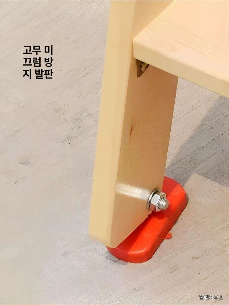 나무 이층침대 분리형 로프트 일자형 발판 수납 계단 다락방 기숙사 벙커베드 가구 상세 이미지 5