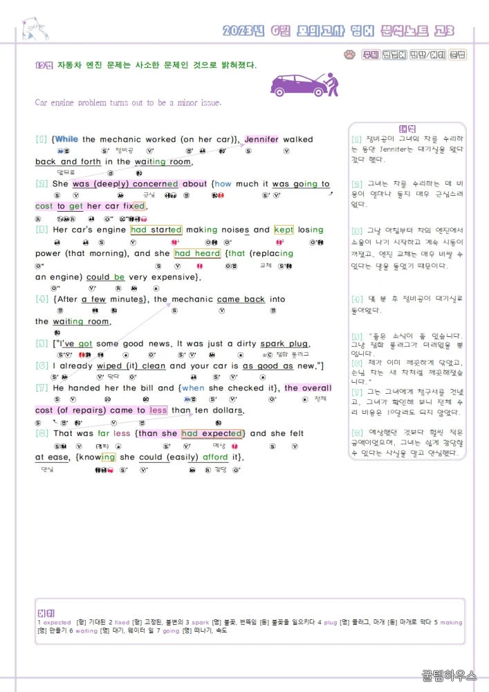 2023년 6월 모의고사 영어 고3 기출 분석 노트 변형 문제 워크북 고난이도 서술형 강화 상세 이미지 4