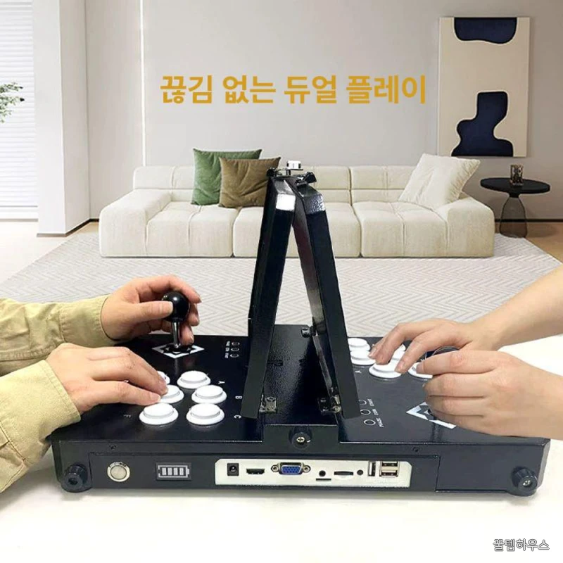 게임기 오락실 레트로 휴대용 미니 팩 블랙 고전 전원 10인치 128G 상세 이미지 2