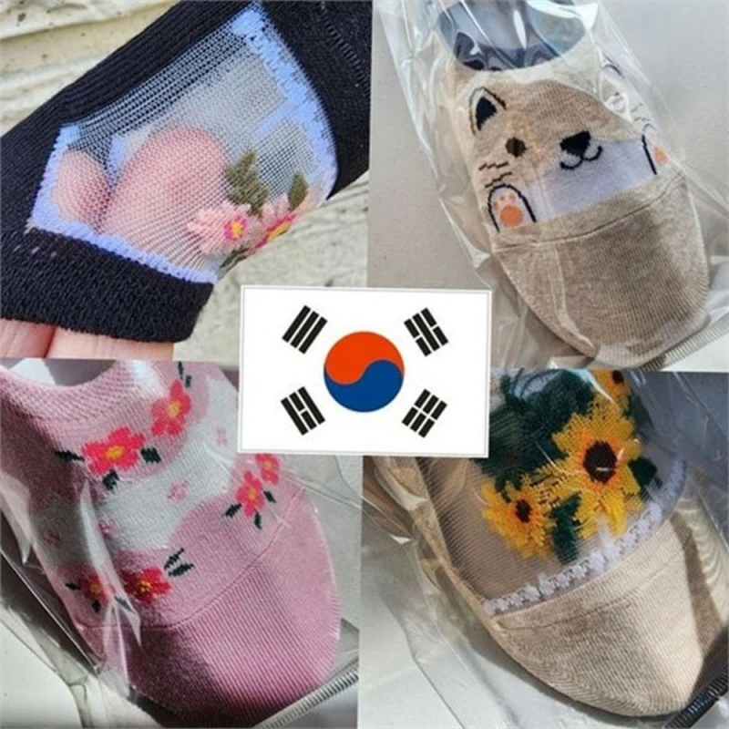 데일리 여성 덧신 10족, 시스루 망사