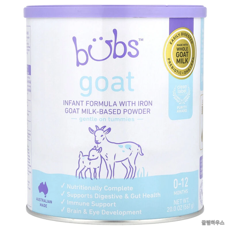 Goat 철분 염소 우유 분말 함유 영유아 분유 567g, 2개 상세 이미지 2