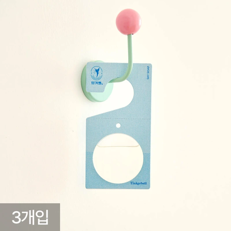 [팅커벨] 빅 향기캡슐 걸이형 옷장 화장실 실내용 냄새 탈취제 방향제 스카이솝, 10ml, 3개
