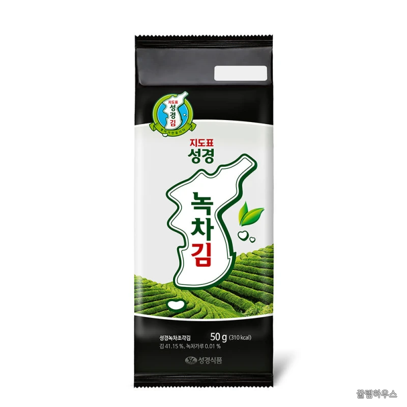 성경김 녹차 재래 식탁김 조미 도시락 맛있는 김 50g, 10개 상세 이미지 4