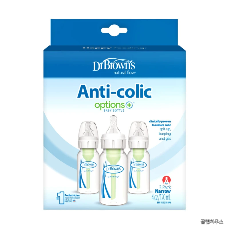 PP 젖병 내로우넥 120ml 3P, 1단계 꼭지 포함 상세 이미지 2