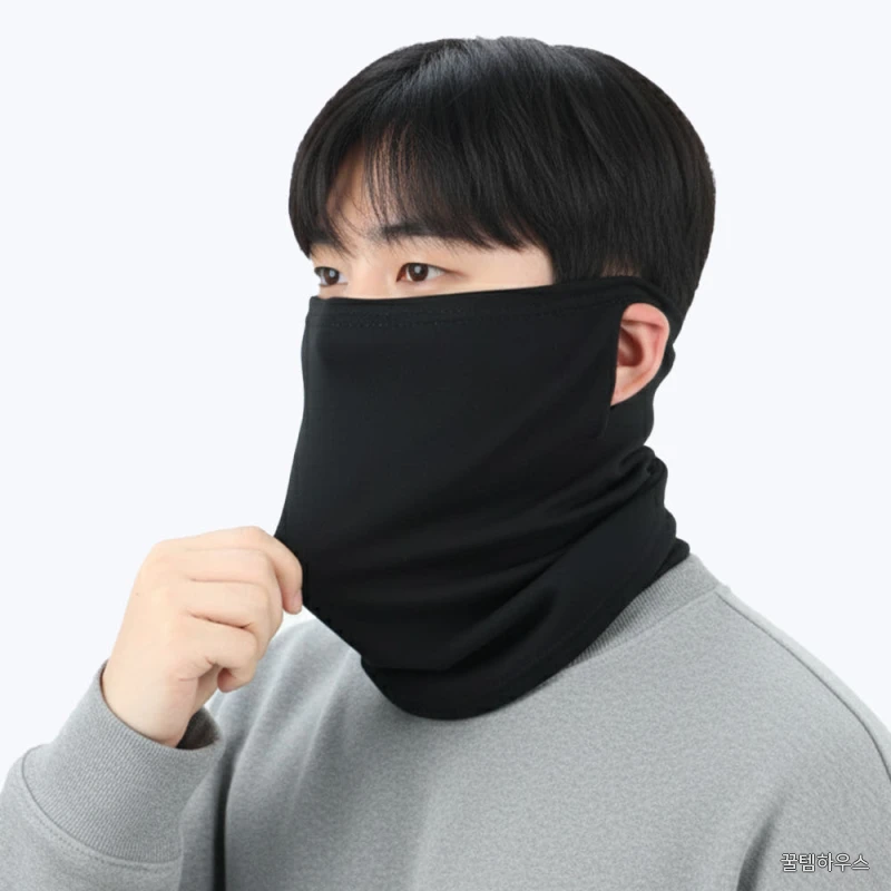 이어핏 겨울용 방한 기모 넥워머 목보호 페이스커버 귀걸이형 보온마스크 상세 이미지 5