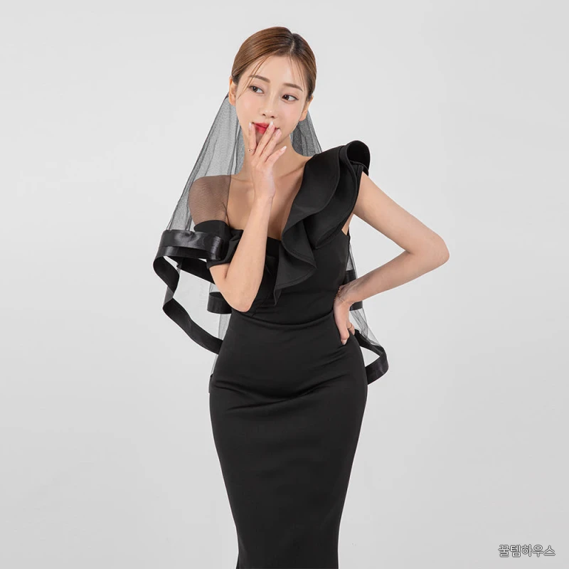 루나 오프숄더 파티드레스 LDP92 결혼식2부 피로연 웨딩촬영 드레스 상세 이미지 5