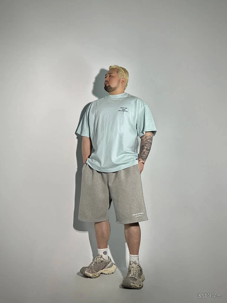 딥 에어 와이드 반팔티 3COLOR 빅사이즈 박스핏 오버핏 티셔츠 에이오알닷 상세 이미지 8