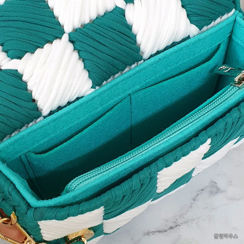 DIY 손뜨개 코바늘 뜨개질 망뜨개 망스티치 가방 만들기 키트 패키지 상세 이미지 5