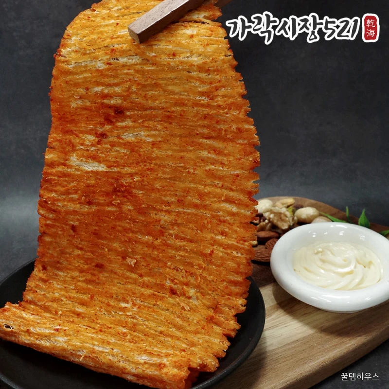 맥반석 오징어버터구이 매콤불닭맛 250g 바베큐 페스츄리 조미오징어 마른안주 상세 이미지 6