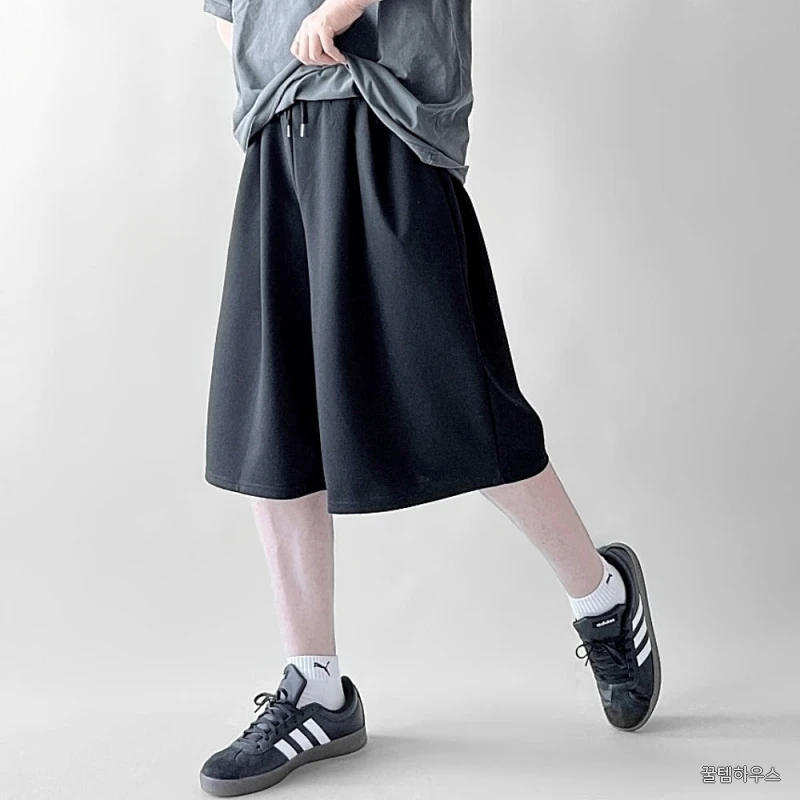 1+1 남자버뮤다팬츠 남성와이드반바지 7부반바지 상세 이미지 2