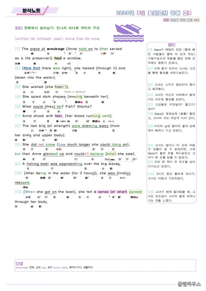 2024년 3월 모의고사 영어 고3 분석노트 변형문제 고난도 서술형 상세 이미지 4