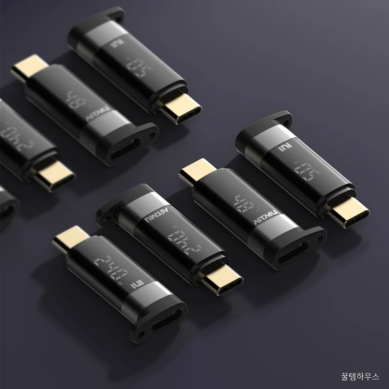 USB4 C타입 100W 240W 5A 듀얼 LED 디스플레이 젠더 상세 이미지 2