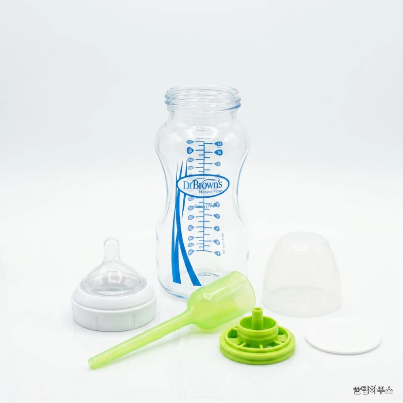 와이드넥 유리 젖병 세트 미국산 270ml, 화이트, 2개 상세 이미지 4