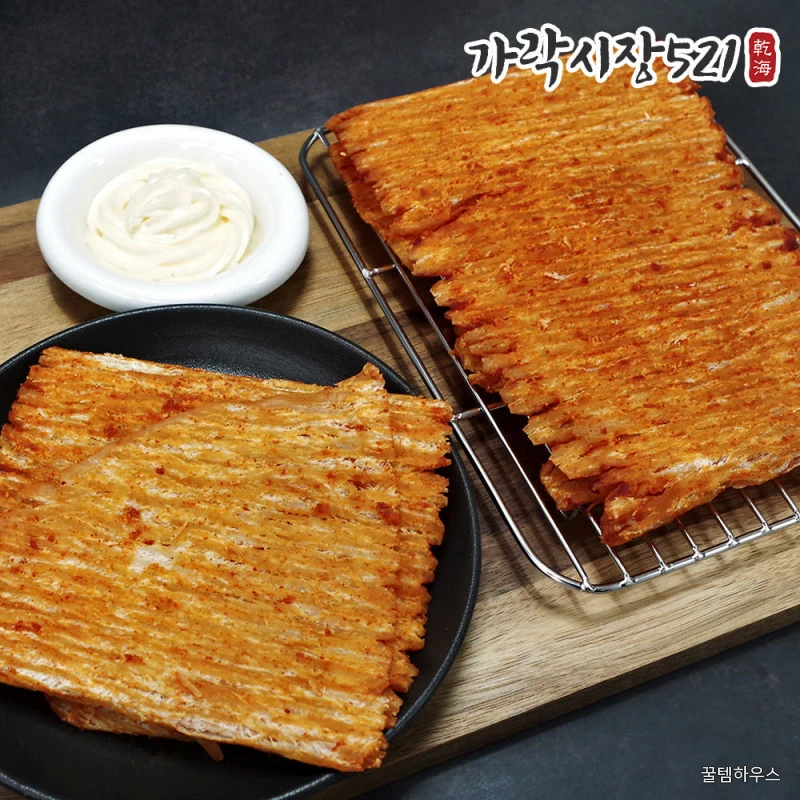 맥반석 오징어버터구이 매콤불닭맛 250g 바베큐 페스츄리 조미오징어 마른안주 상세 이미지 3