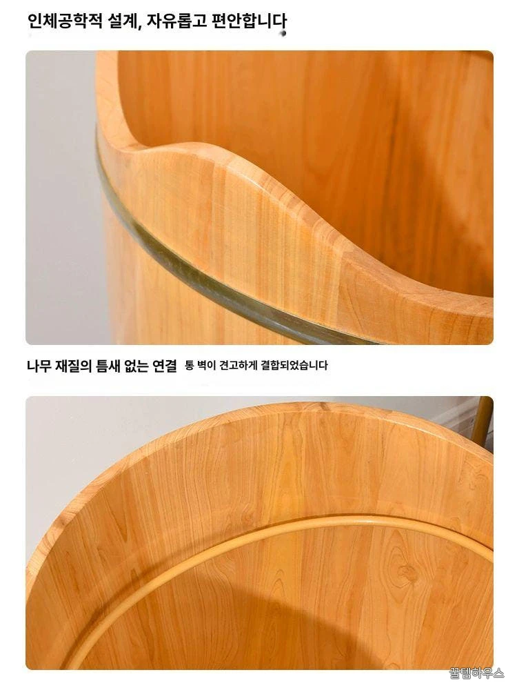 훈증 족욕통 스팀 바구니 발난로 편백나무 각탕기 쑥팩 마사지 찜질 찜질기 족탕기 상세 이미지 3